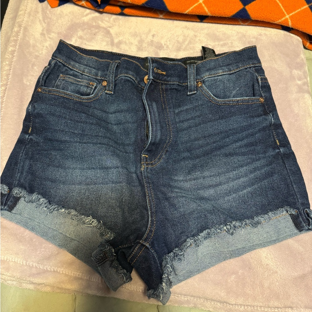 Kendall & Kylie Dark Blue Jean Shorts